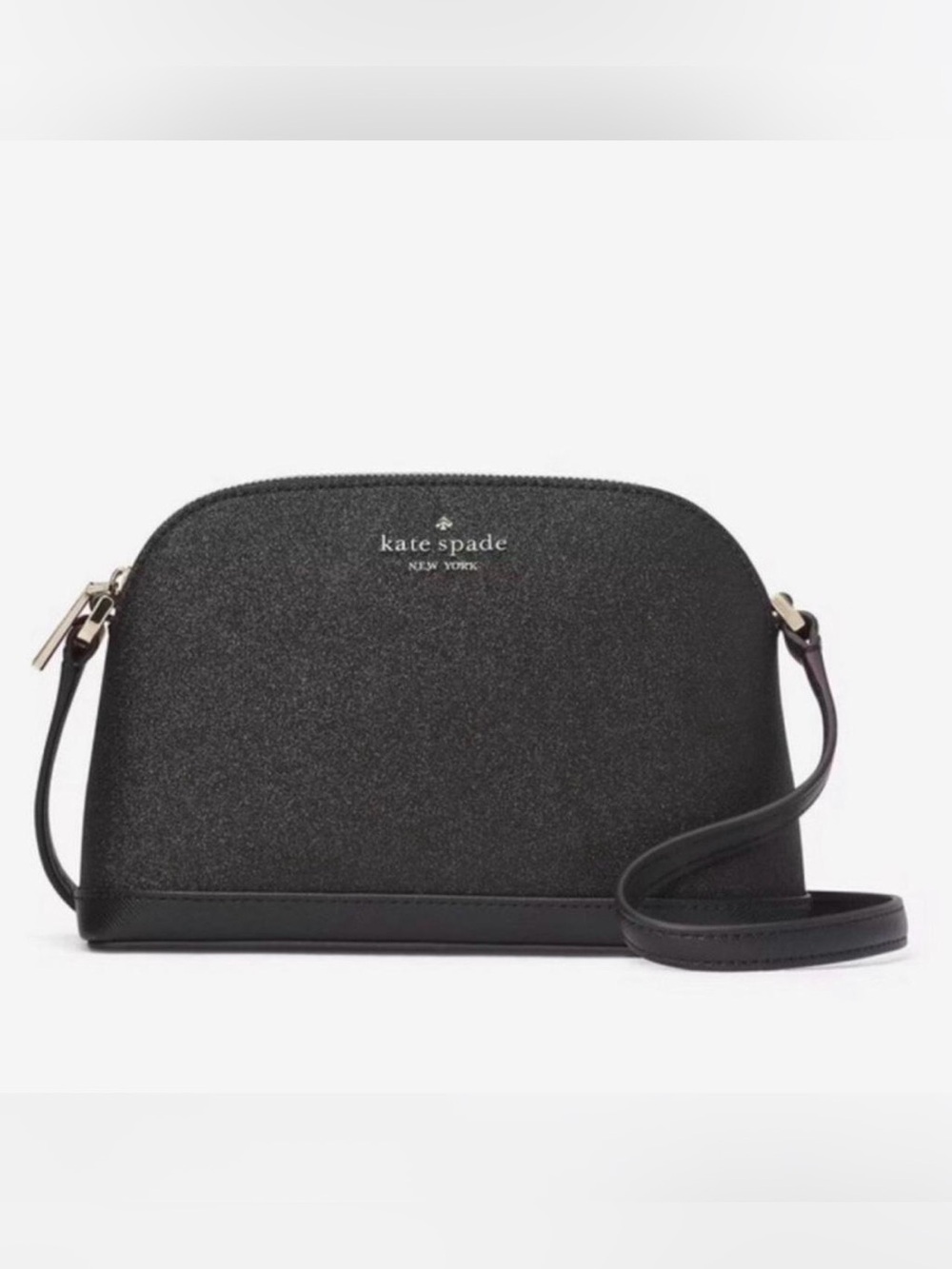 kate spade Black Glitter Dome Crossbody Bag